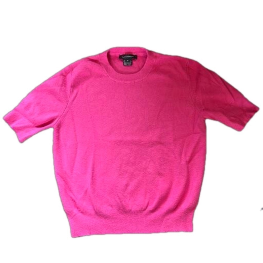 Pink Short Sleeve Sweater Top